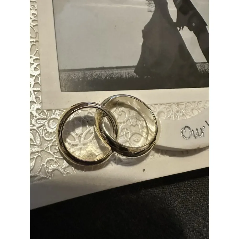 Roman Our Wedding Day Photo Frame 4x6 White Lace Wedding Rings #14941